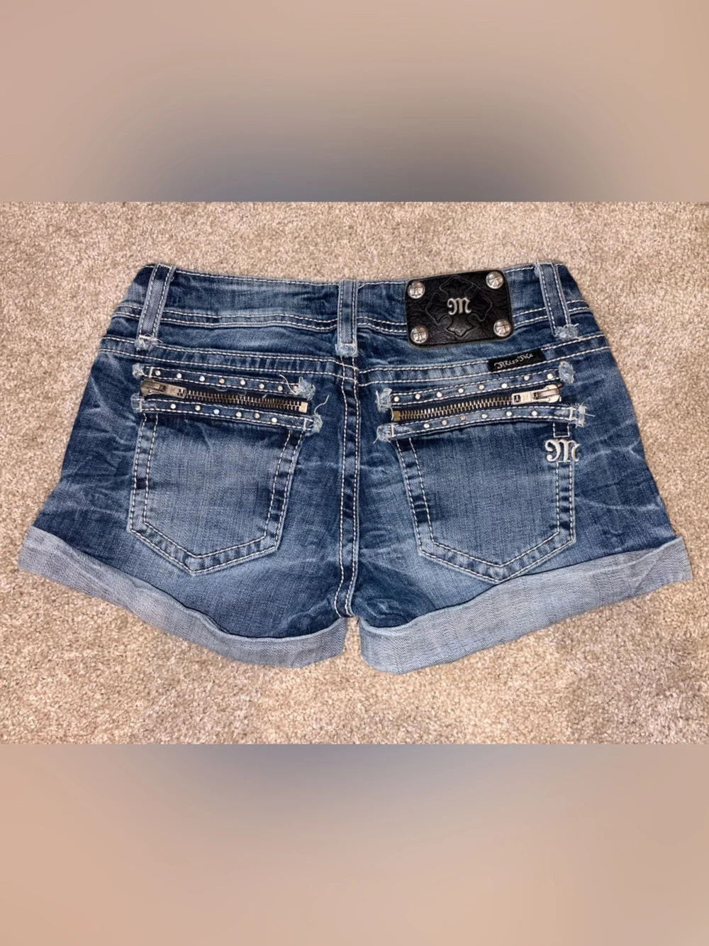 MissMe Zipper Denim Shorts